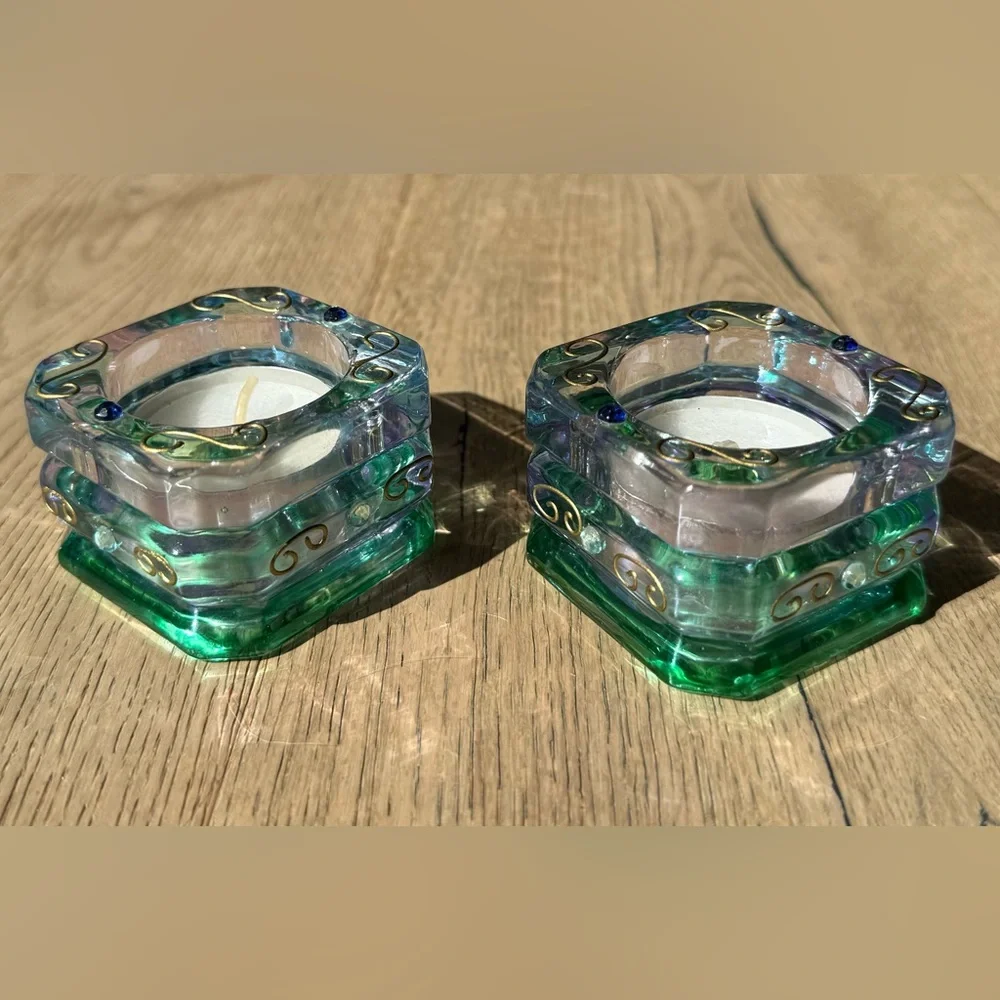 Pair of vintage Partylite tealight candle holders. Gorgeous!